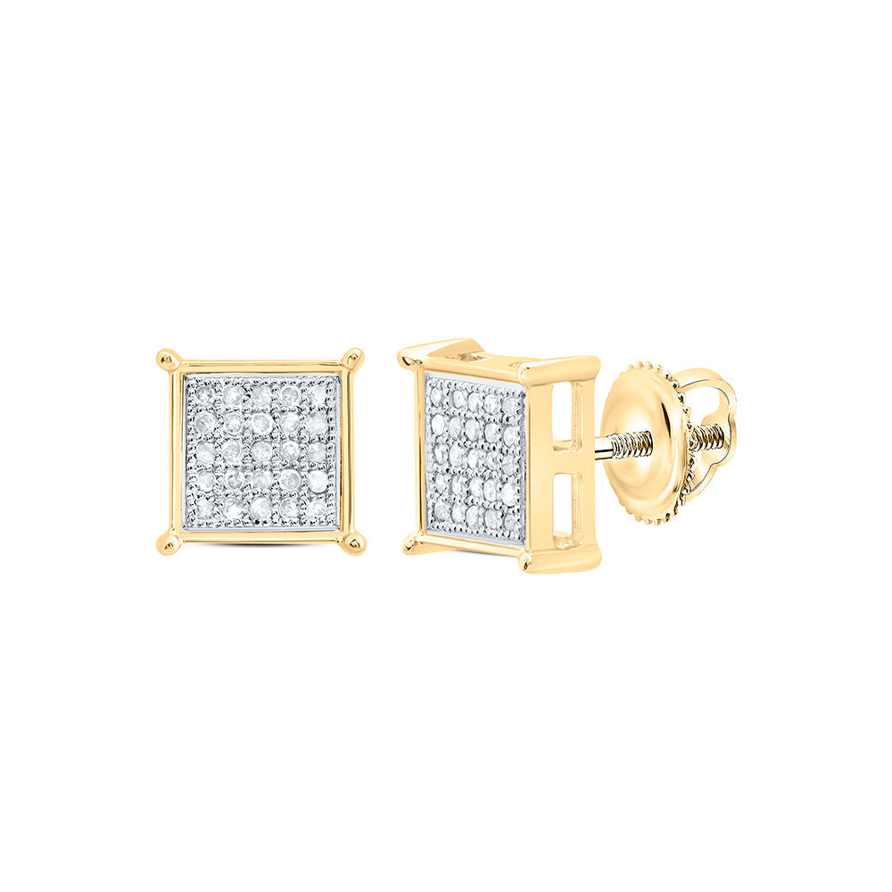1/6CT-DIA P3 GIFT SQUARE EARRING Daisy Joyeria