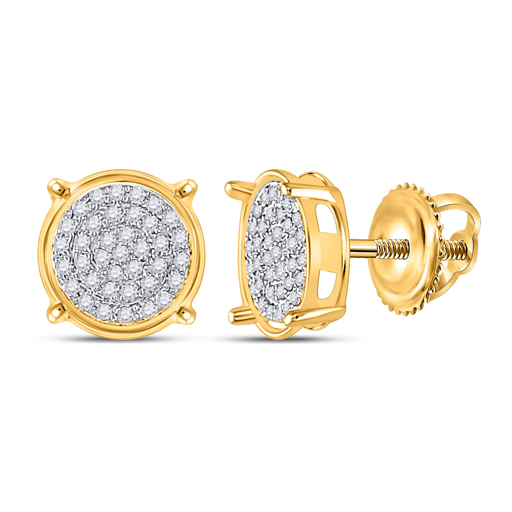 1/8CT-DIA CN MICRO-PAVE UNISEX EARING Daisy Joyeria