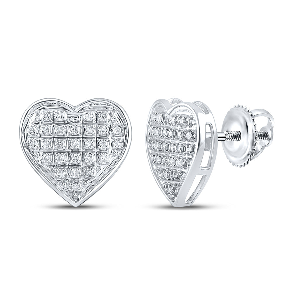 1/6CTW-DIA HEART EARRING Daisy Joyeria