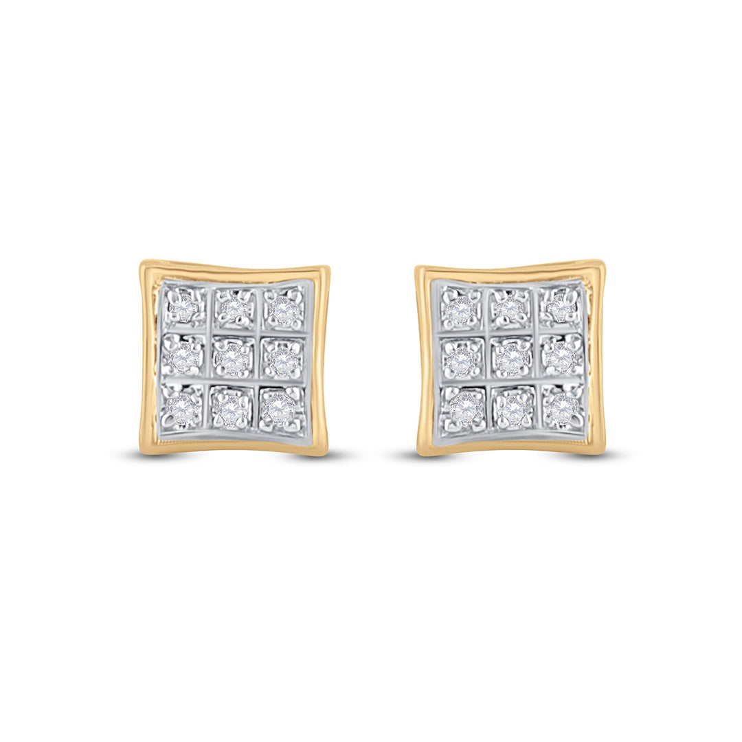1/20CT-DIA P3 MICRO-PAVE SQUARE EARRING Daisy Joyeria