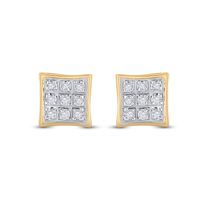 1/20CT-DIA P3 MICRO-PAVE SQUARE EARRING Daisy Joyeria