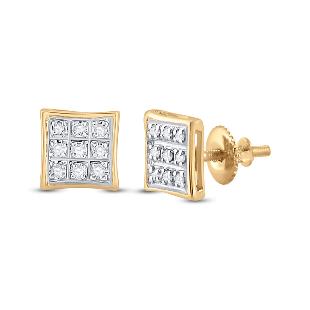1/20CT-DIA P3 MICRO-PAVE SQUARE EARRING Daisy Joyeria