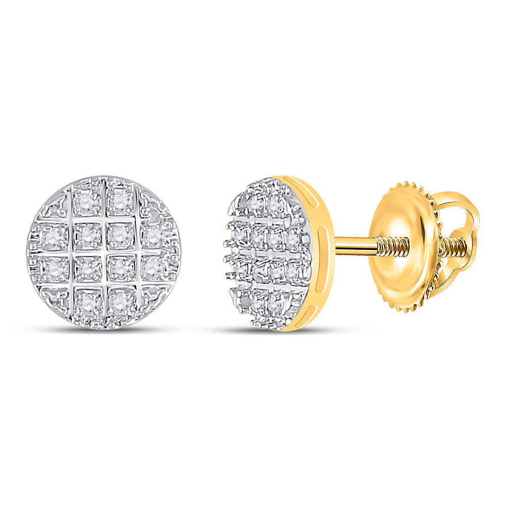 1/10CT-DIA P3 MICRO-PAVE ROUND EARRING Daisy Joyeria