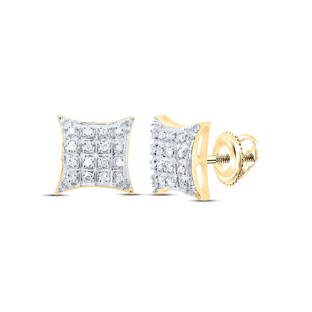 1/10CT-DIA P3 MICRO-PAVE SQUARE EARRING Daisy Joyeria