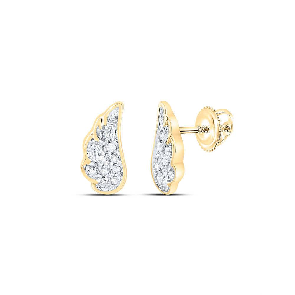 1/20CT-DIA P1 GIFT ANGEL WING EARRING Daisy Joyeria