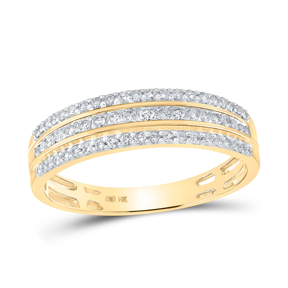 14kt Yellow Gold His & Hers Round Diamond Solitaire Matching Bridal Wedding Ring Band Set 1-1/4 Cttw 7 Daisy Joyeria