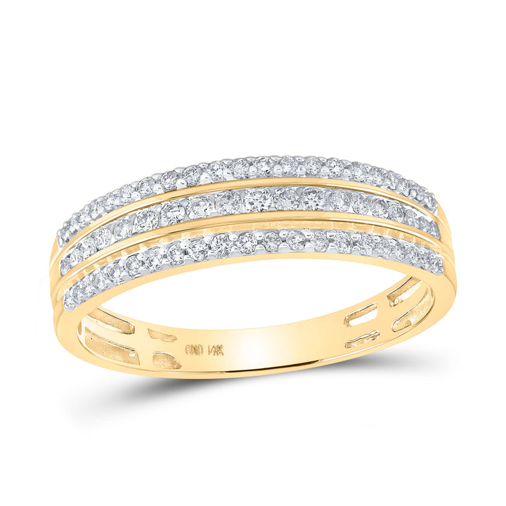 14kt Yellow Gold His & Hers Round Diamond Solitaire Matching Bridal Wedding Ring Band Set 1-1/4 Cttw 7 Daisy Joyeria