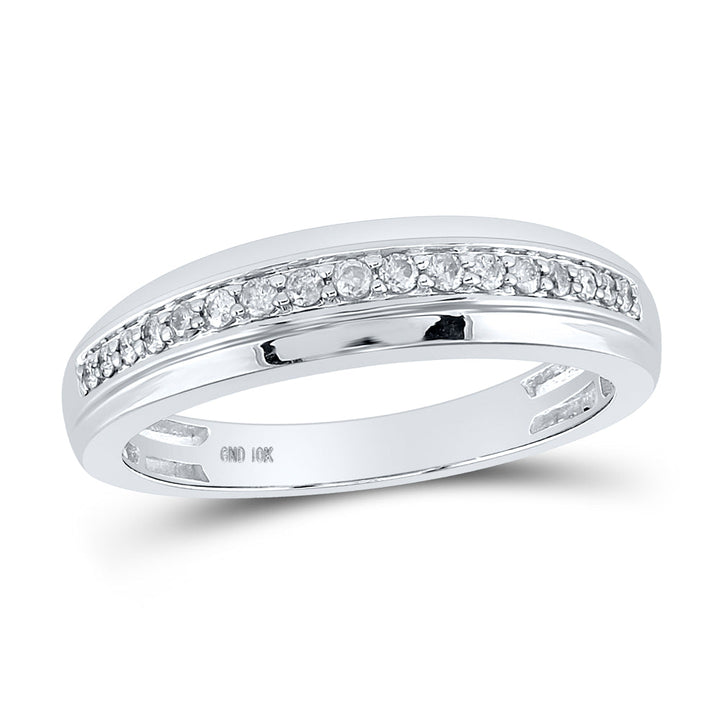 10kt White Gold His Hers Princess Diamond Cushion Matching Bridal Wedding Ring Band Set 3/4 Cttw 7 Daisy Joyeria