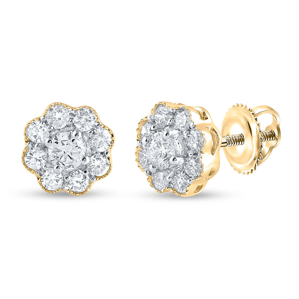 1/2CTW-DIA NK FLOWER EARRING Daisy Joyeria