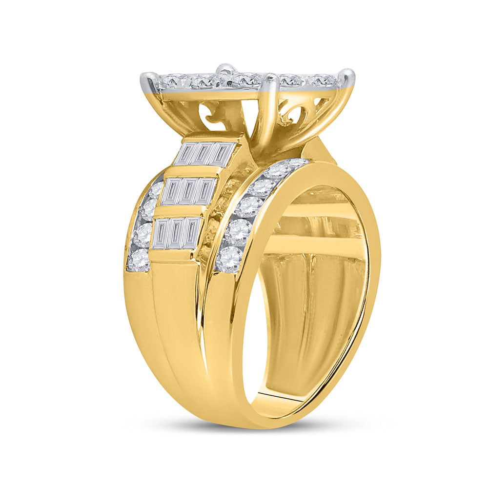 CINDYÂS DREAM COLLECTION (MAKE YOUR FAIRY TALE DREAMS COME TRUE) 10kt White Gold Round Diamond Cluster Bridal Wedding Engageme 7 Daisy Joyeria