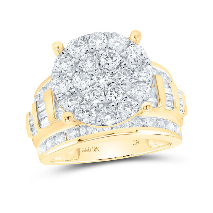 CINDYÂS DREAM COLLECTION (MAKE YOUR FAIRY TALE DREAMS COME TRUE) 10kt White Gold Round Diamond Cluster Bridal Wedding Engageme 7 Daisy Joyeria