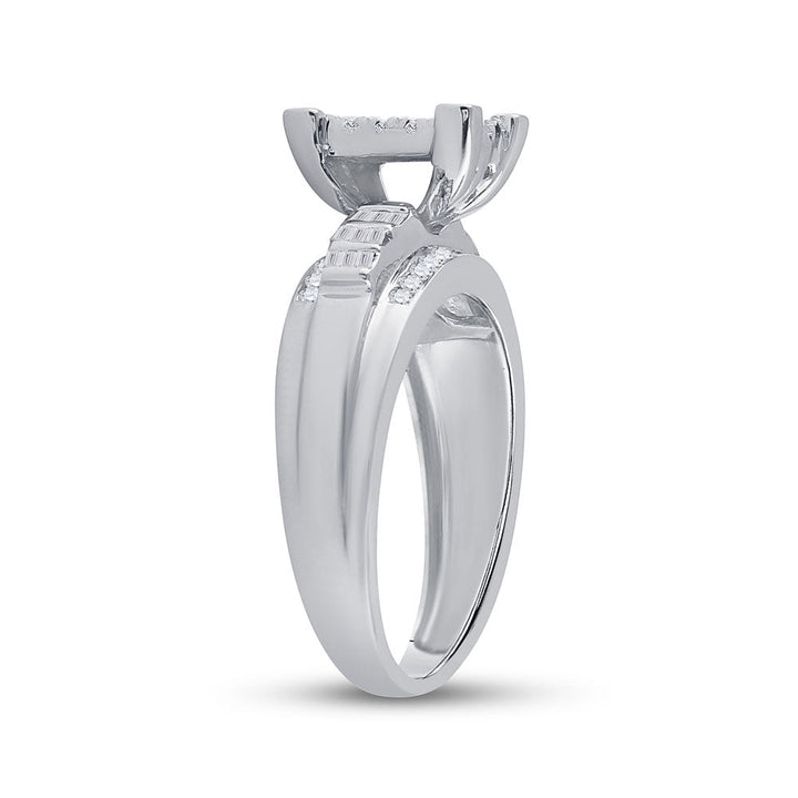 10kt White Gold Womens Round Diamond Cindys Dream Cluster Bridal Wedding Engagement Ring 1/2 Cttw 7 Daisy Joyeria