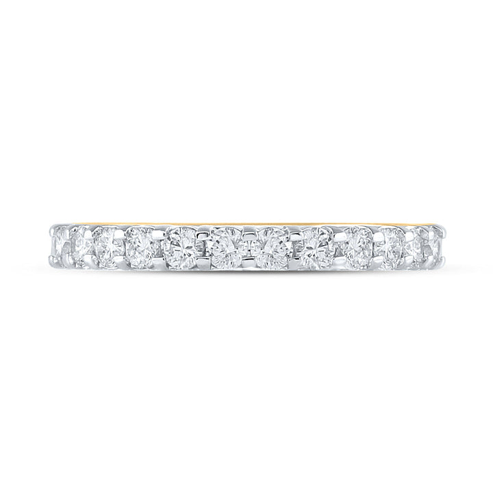 14kt Yellow Gold Womens Round Diamond Single Row Wedding Band 1/2 Cttw 7 Daisy Joyeria