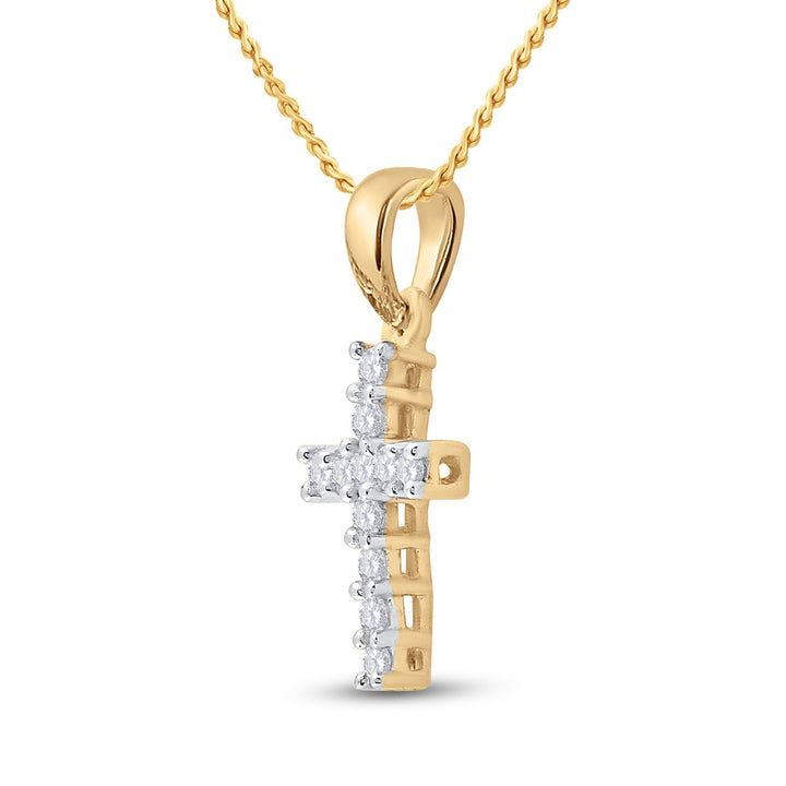 1/10CT-DIA CROSS PENDANT Daisy Joyeria