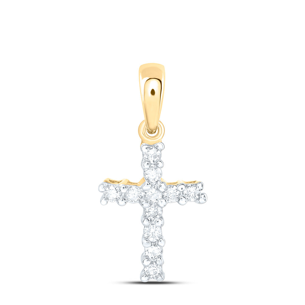 1/10CT-DIA CROSS PENDANT Daisy Joyeria