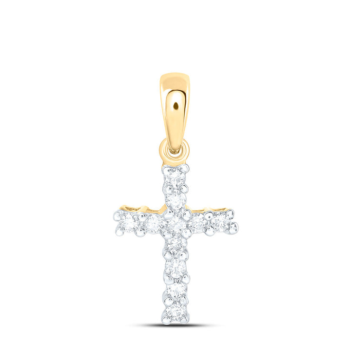 1/10CT-DIA CROSS PENDANT Daisy Joyeria