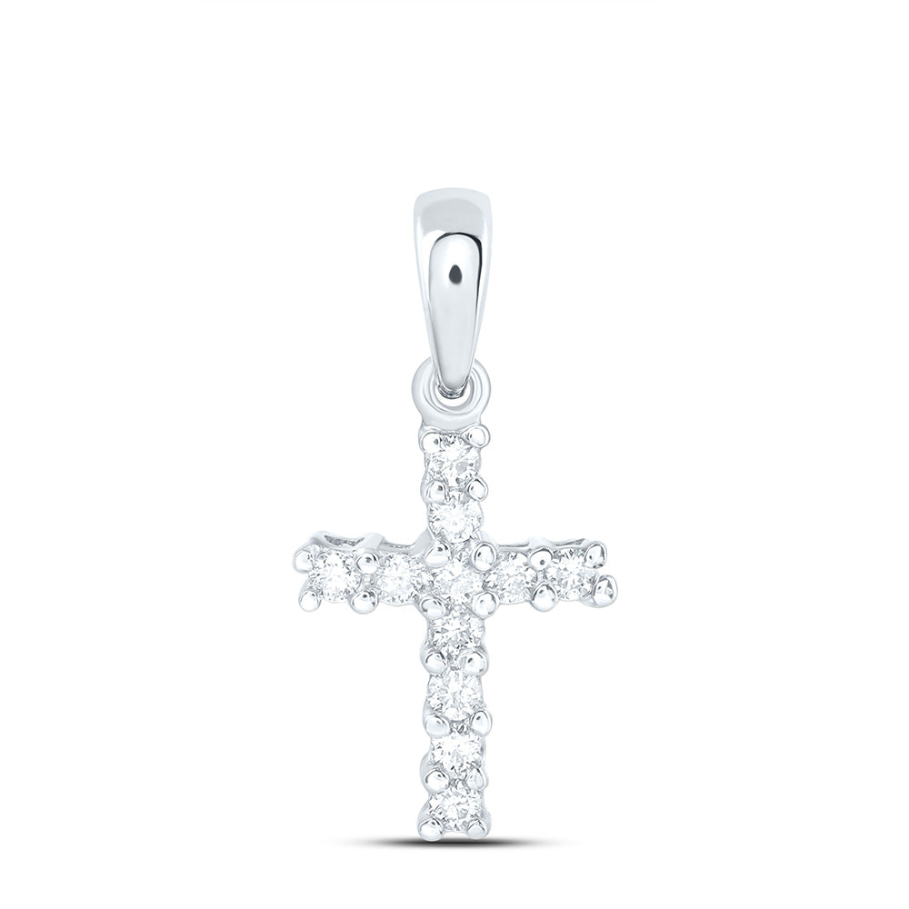 1/10CT-DIA CROSS PENDANT Daisy Joyeria
