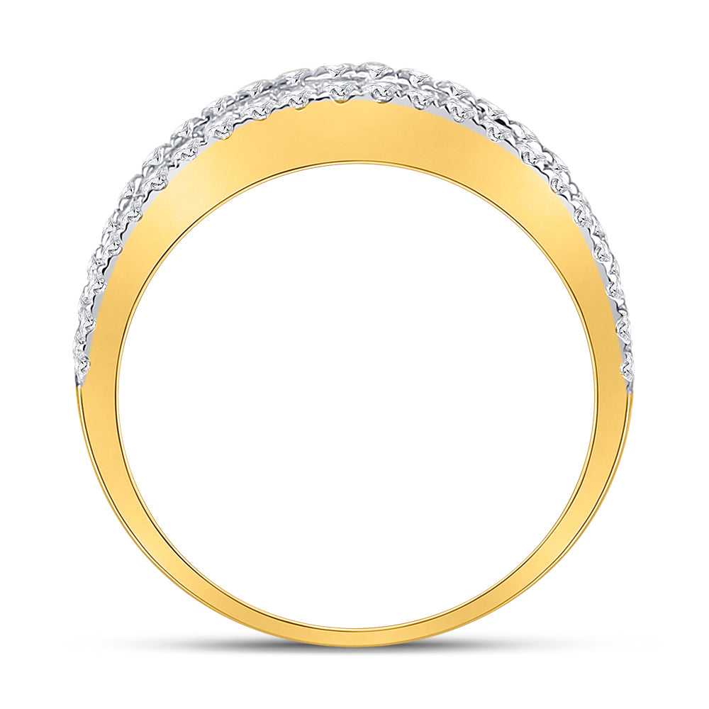 14kt Yellow Gold Womens Baguette Diamond Fashion Anniversary Ring 7/8 Cttw 7 Daisy Joyeria