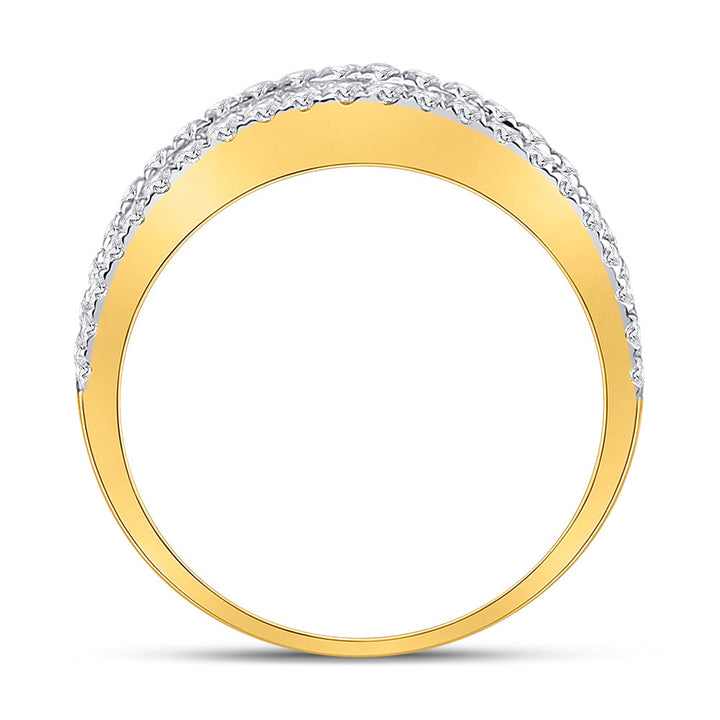 14kt Yellow Gold Womens Baguette Diamond Fashion Anniversary Ring 7/8 Cttw 7 Daisy Joyeria