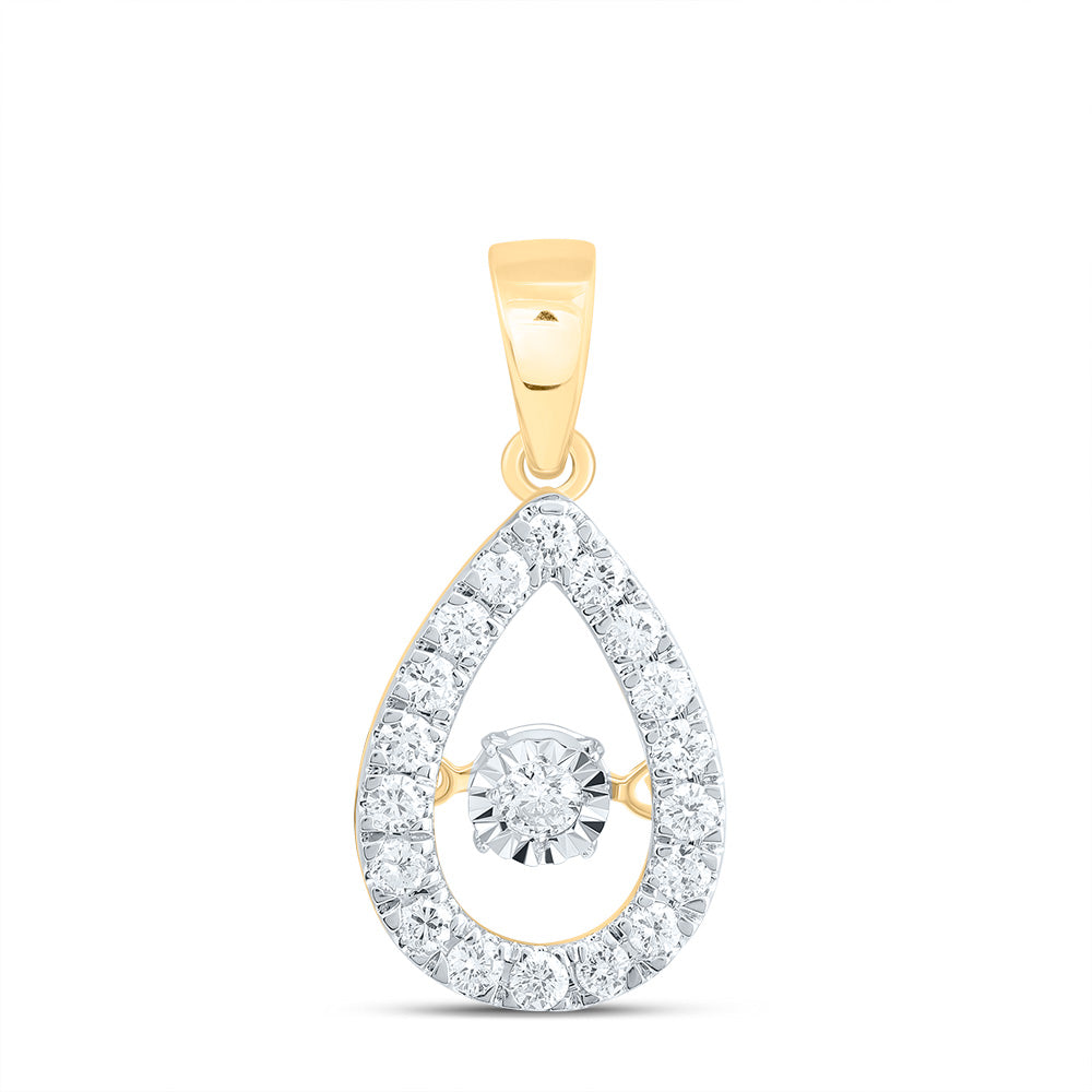 1/3CTW-DIA CN TWINKLE FASHION PEAR PENDANT Daisy Joyeria