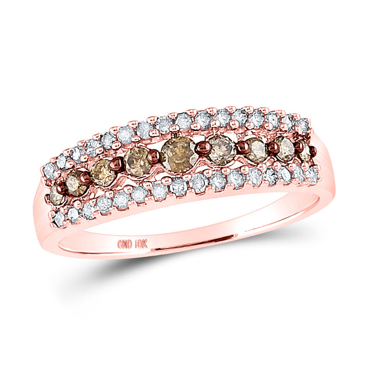 1/2CTW-DIA BROWN  BAND 7 Daisy Joyeria
