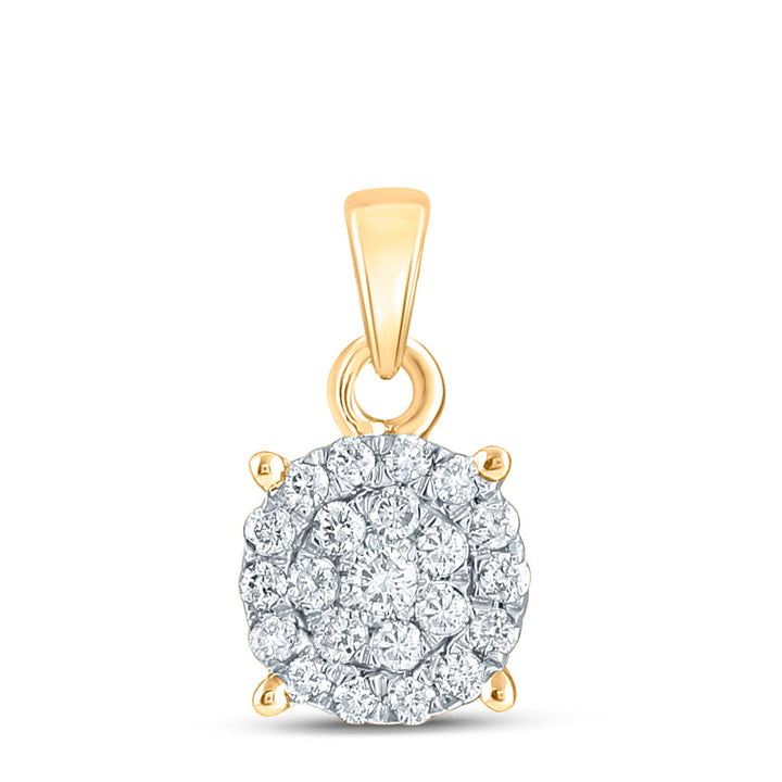 1/4CTW-NAT DIA CINDY ROUND PENDANT Daisy Joyeria