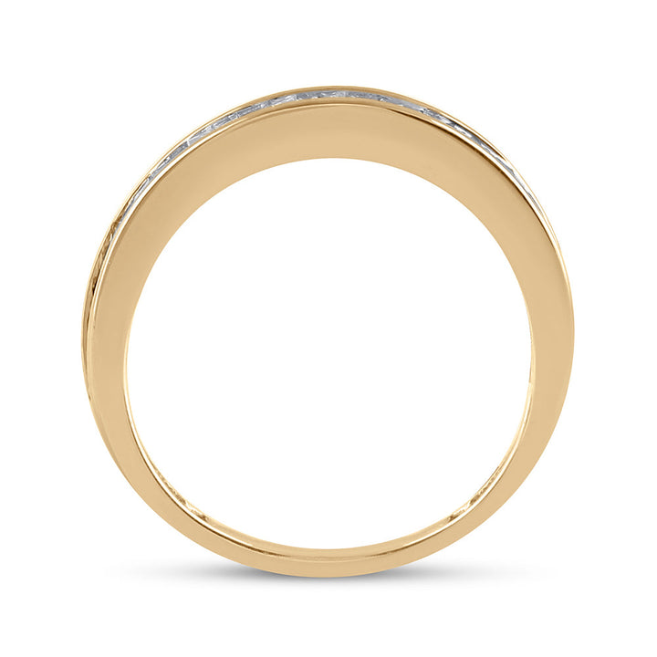10kt Yellow Gold Womens Baguette Diamond Wedding Anniversary Band 1/2 Cttw 7 Daisy Joyeria