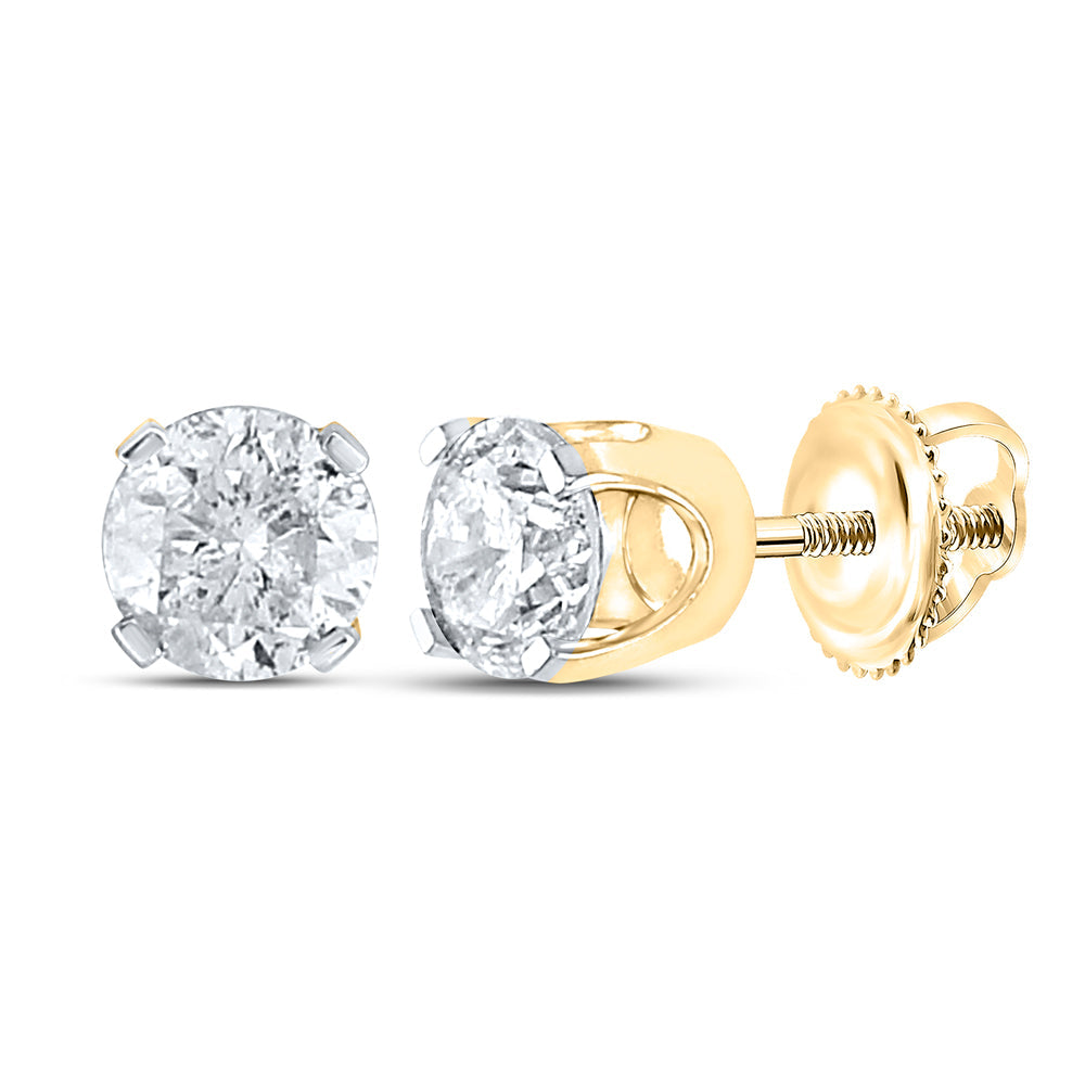 1 3/8CT DIAMOND ROUND STUD (PLATINUM+) Daisy Joyeria