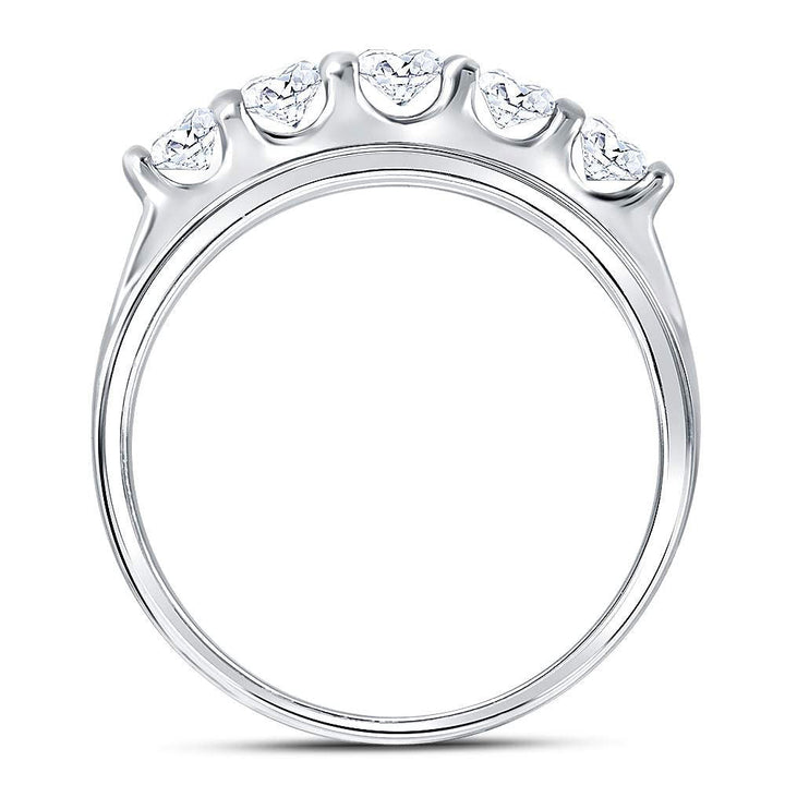 14kt White Gold Mens Round Diamond Wedding Channel Set Band Ring 2.00 Cttw 10 Daisy Joyeria