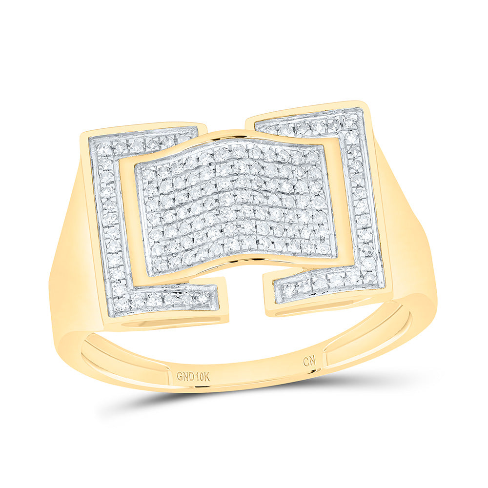 1/4CT-DIA MICRO-PAVE MENS RING 10 Daisy Joyeria