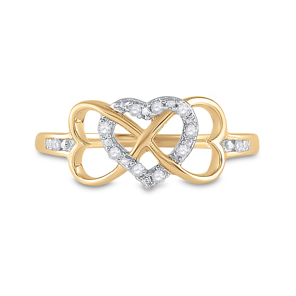 1/10CTW-DIA HEART RING 7 Daisy Joyeria