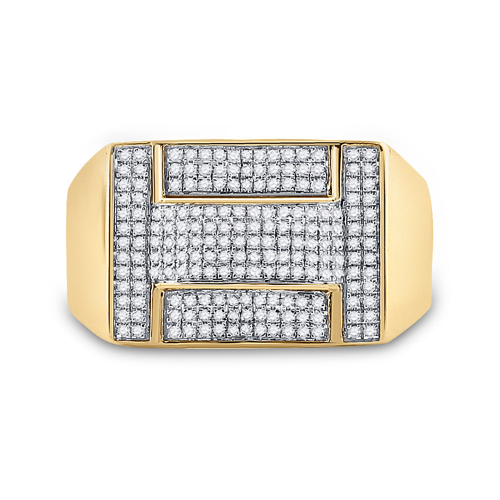 1/2CTW-DIA MICRO-PAVE MENS RING 10 Daisy Joyeria