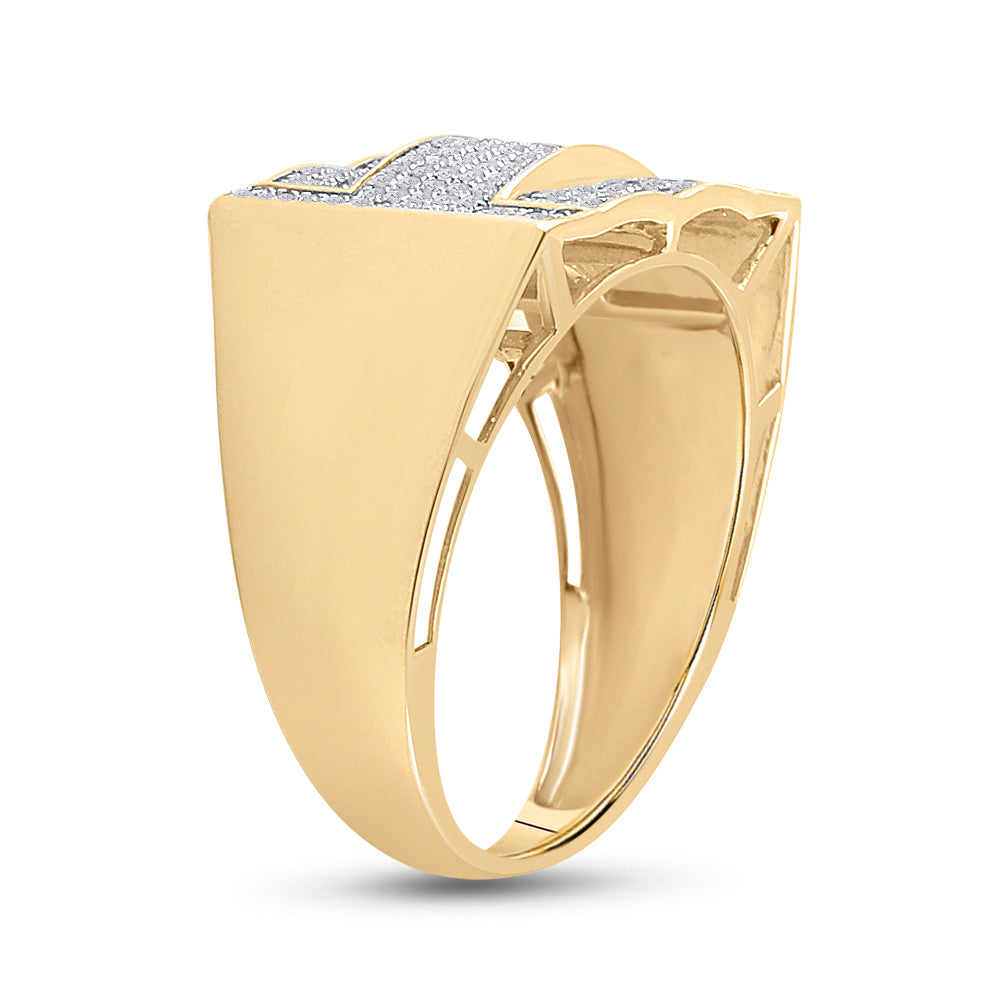1/2CTW-DIA MICRO-PAVE MENS RING 10 Daisy Joyeria