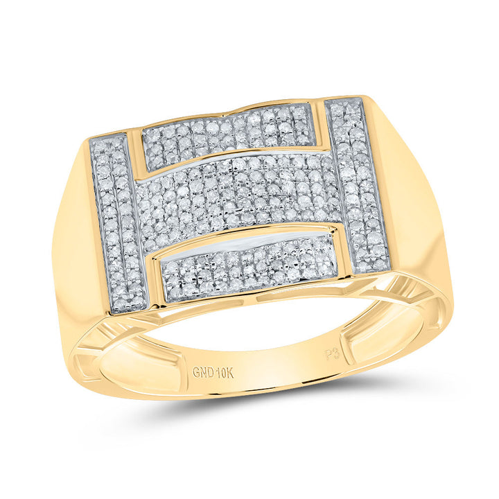 1/2CTW-DIA MICRO-PAVE MENS RING 10 Daisy Joyeria