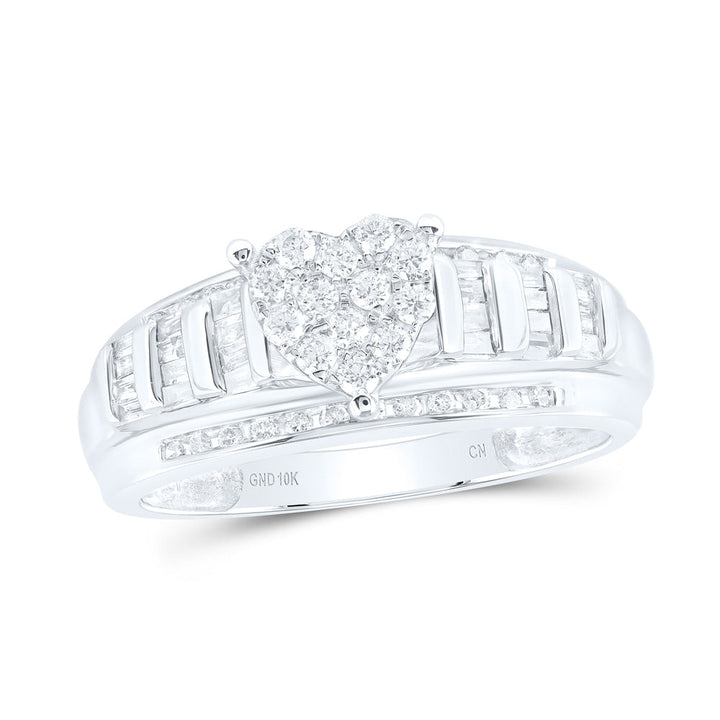 1/2CTW DIA CINDY HEART RING 7 Daisy Joyeria