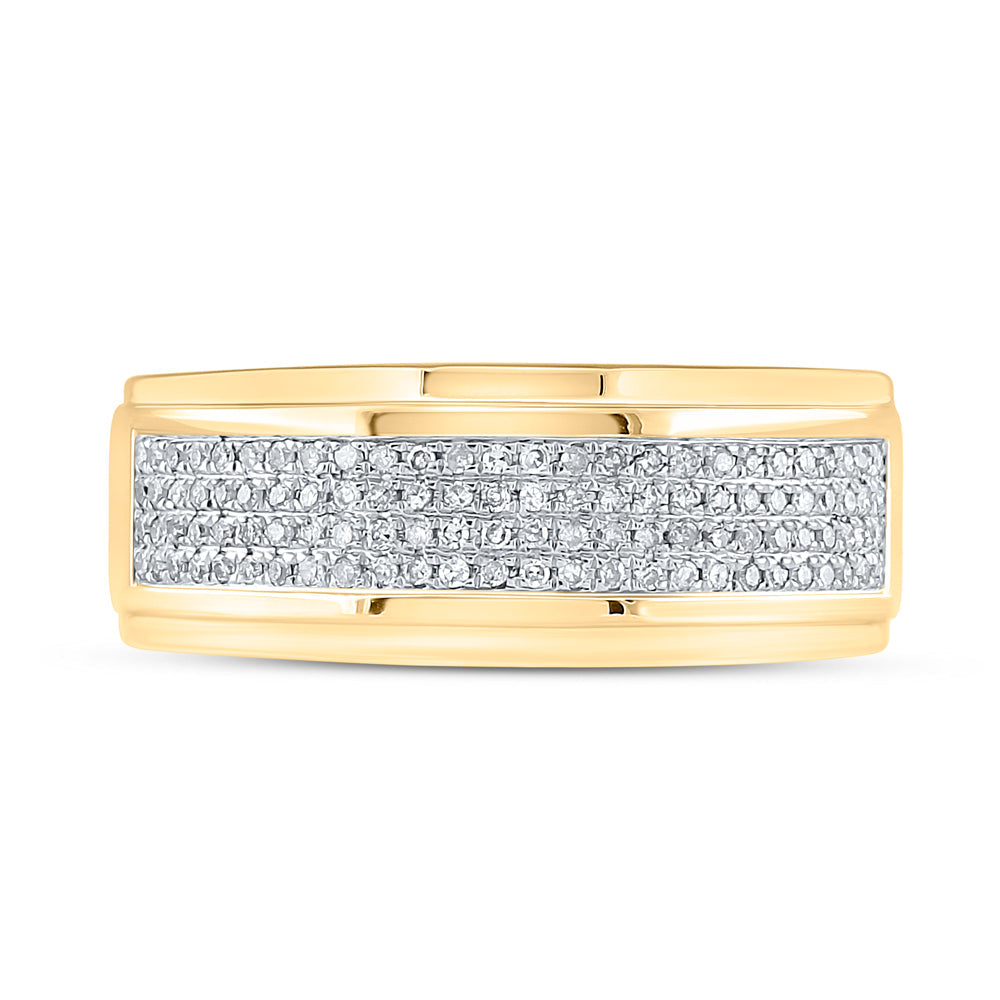1/3CT-DIA MICRO-PAVE MENS BAND 10 Daisy Joyeria