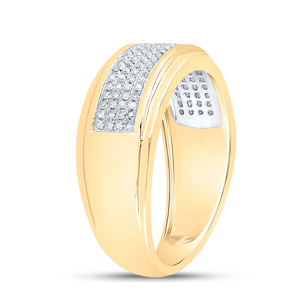 1/3CT-DIA MICRO-PAVE MENS BAND 10 Daisy Joyeria
