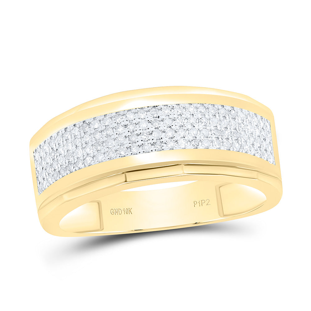 1/3CT-DIA MICRO-PAVE MENS BAND 10 Daisy Joyeria