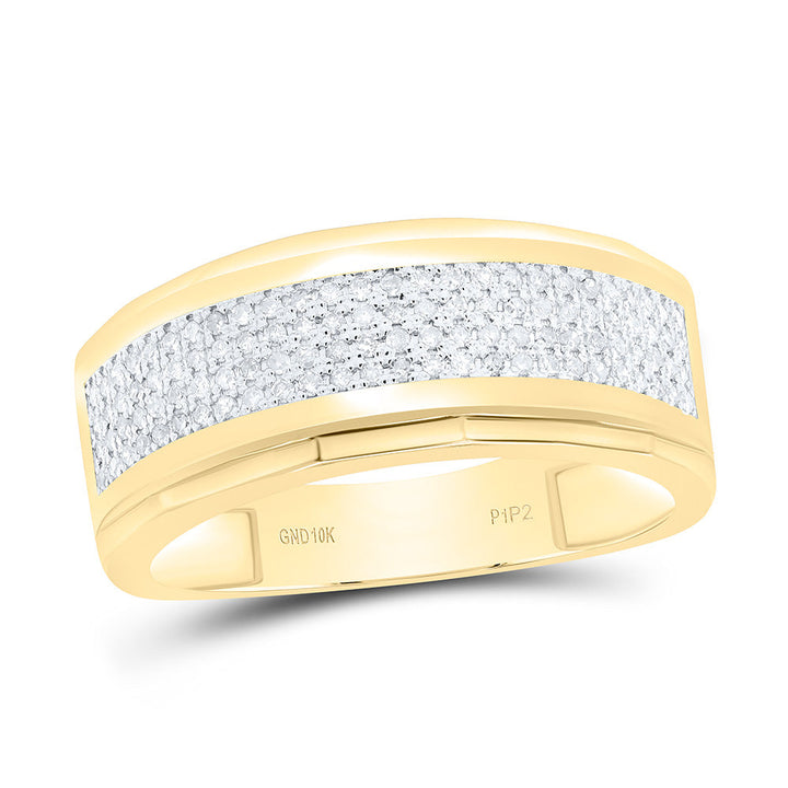 1/3CT-DIA MICRO-PAVE MENS BAND 10 Daisy Joyeria