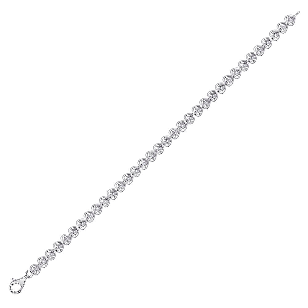 1/6CTW-DIA HEART BRACELET Daisy Joyeria