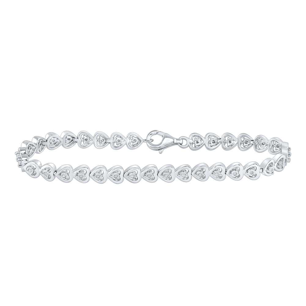 1/6CTW-DIA HEART BRACELET Daisy Joyeria