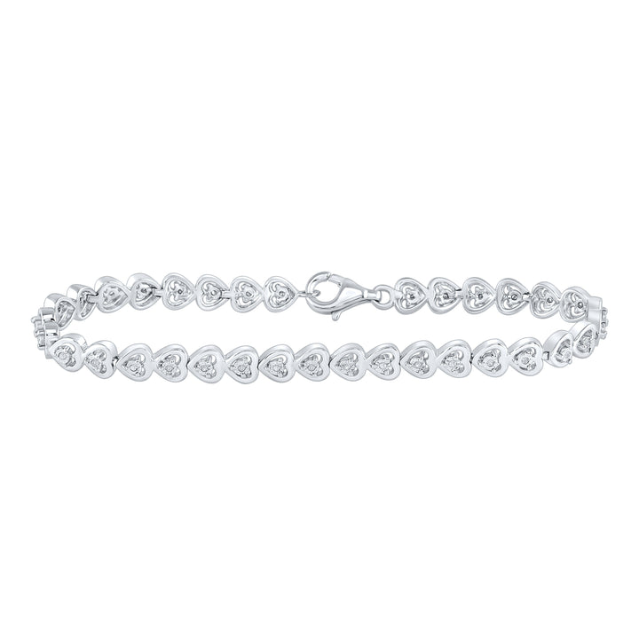 1/6CTW-DIA HEART BRACELET Daisy Joyeria