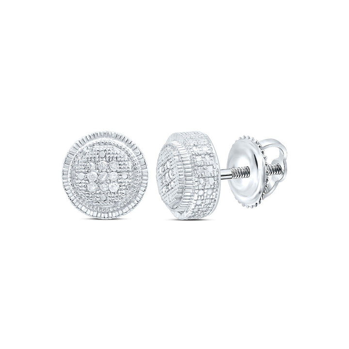 1/20CT-DIA P1N MICRO-PAVE UNISEX EARRING Daisy Joyeria