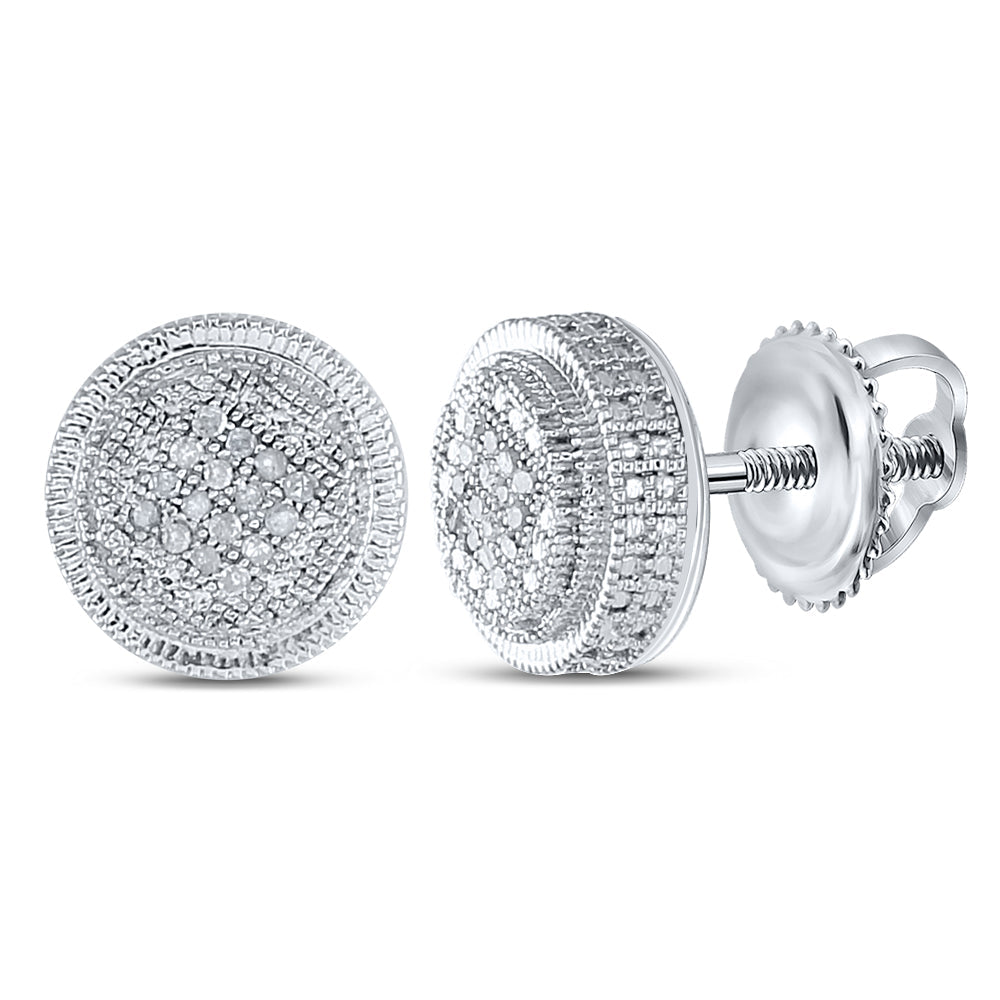 1/10CTW-NAT DIA P1N MICRO-PAVE UNISEX EARRING Daisy Joyeria