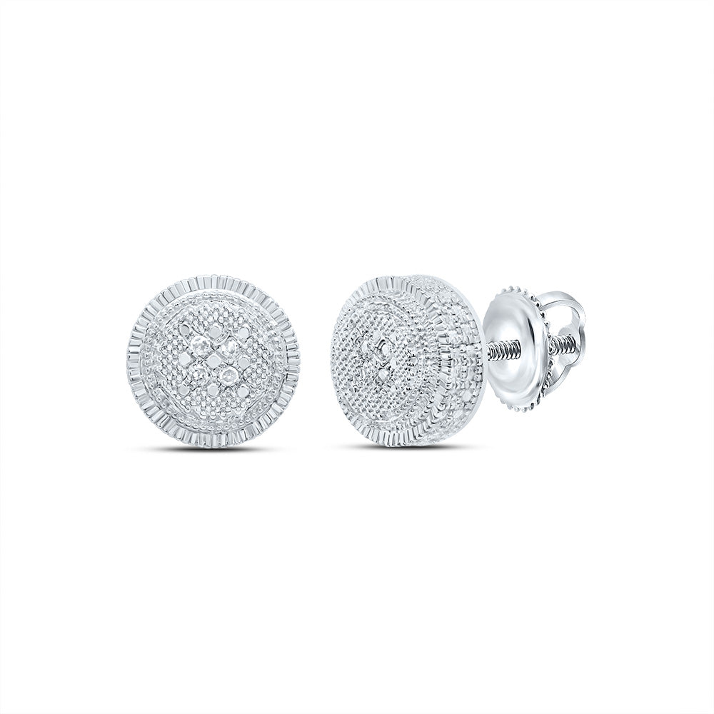 0.02CT-DIA P1N MICRO-PAVE UNISEX EARRING Daisy Joyeria