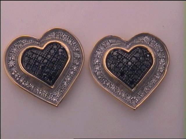 1/3CT-DIA P2 GIFT HEART MICRO-PAVE EARRINGS Daisy Joyeria