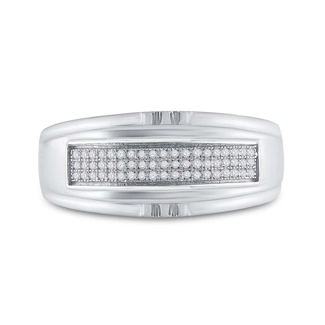 1/6CT-DIA MICRO-PAVE MENS BAND 10 Daisy Joyeria