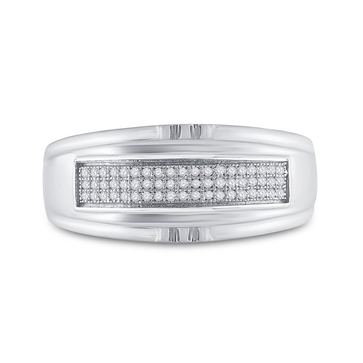 1/6CT-DIA MICRO-PAVE MENS BAND 10 Daisy Joyeria
