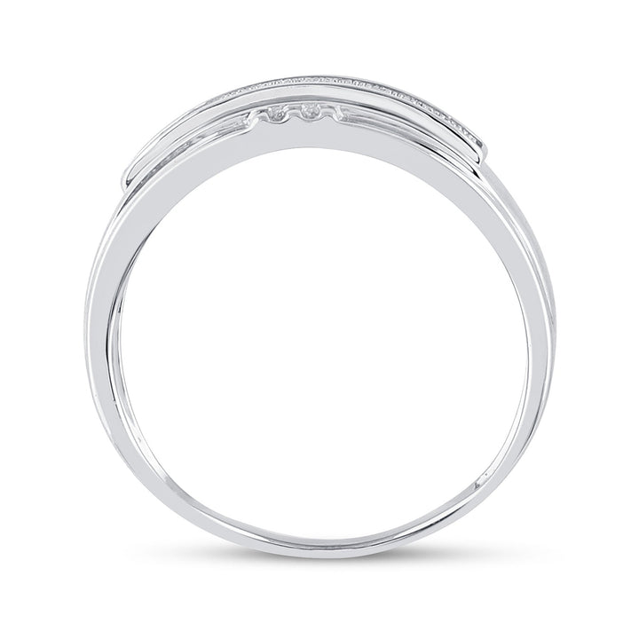 1/6CT-DIA MICRO-PAVE MENS BAND 10 Daisy Joyeria