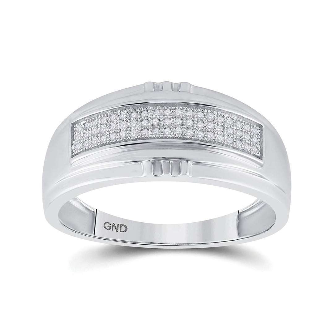 1/6CT-DIA MICRO-PAVE MENS BAND 10 Daisy Joyeria